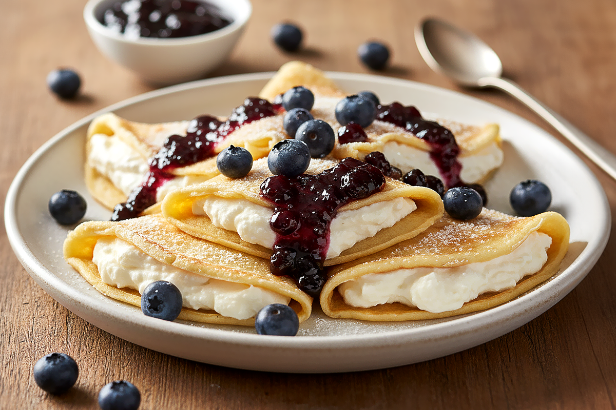 Blueberry Breakfast Crepes
