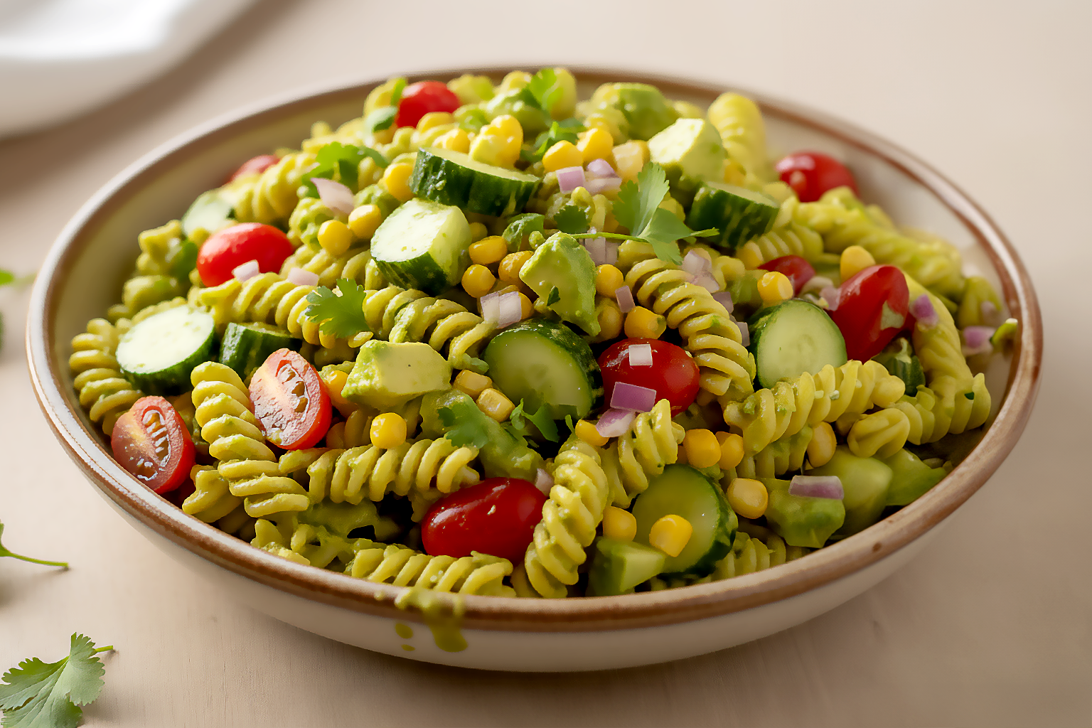 Verde Avocado Pasta Salad