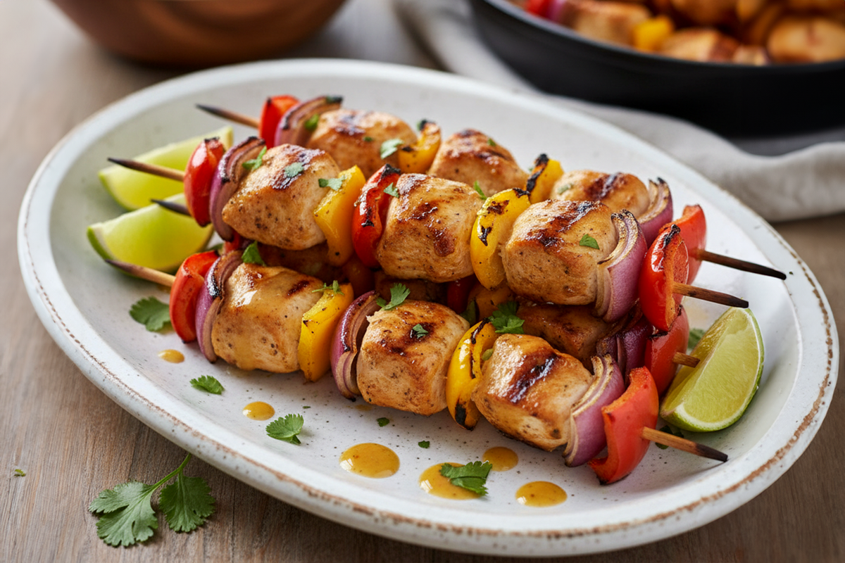 Lemon Garlic Chicken Skewers