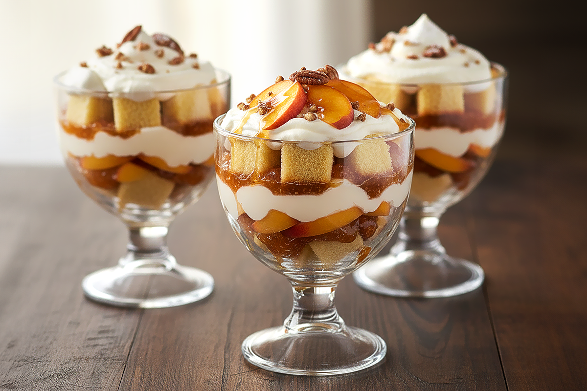 Texas Peach Amaretto Trifle