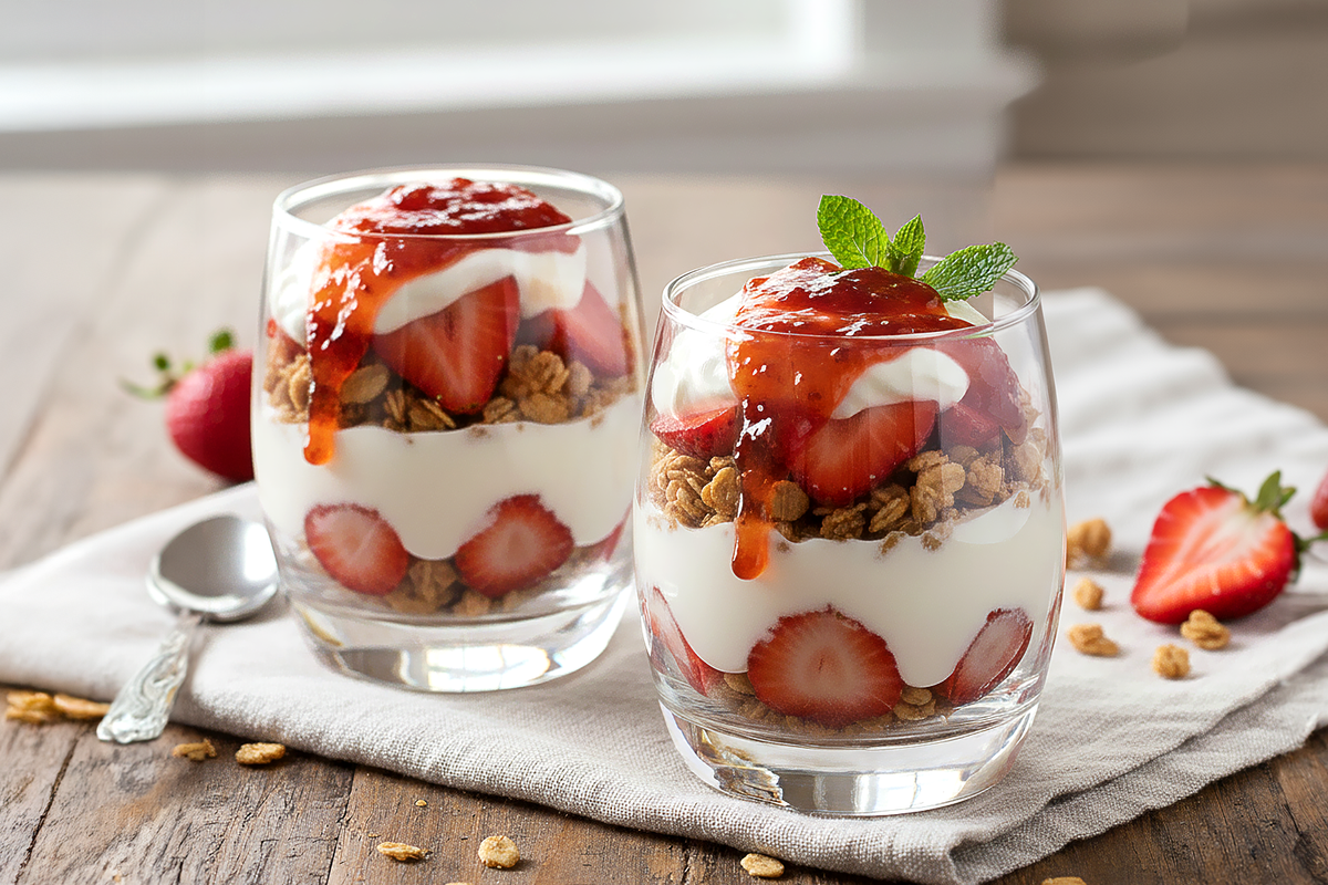 Sweet-Heat Strawberry Breakfast Parfait
