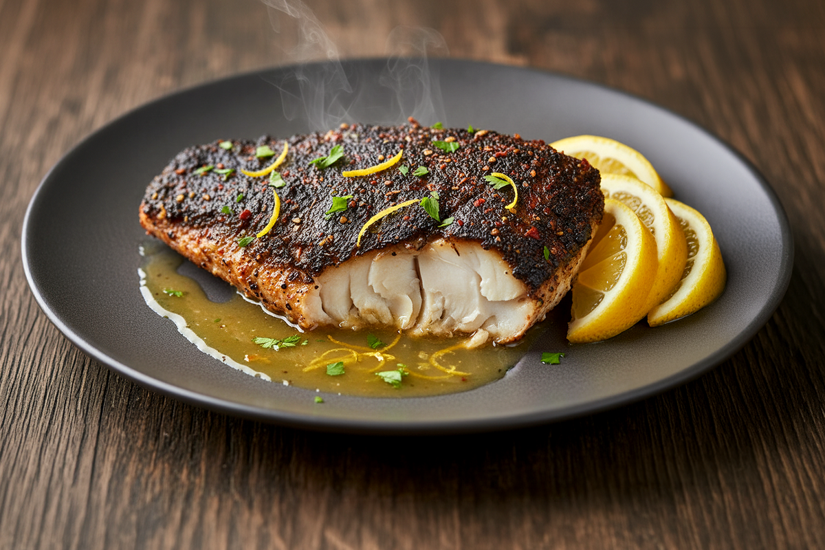 Blackened Redfish with Lemon Butter