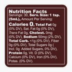 Black Garlic Árbol hot sauce Nutrition Facts