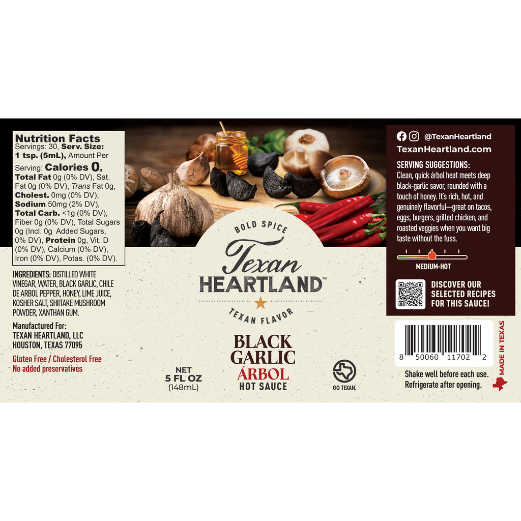 Black Garlic Arbol Hot Sauce
