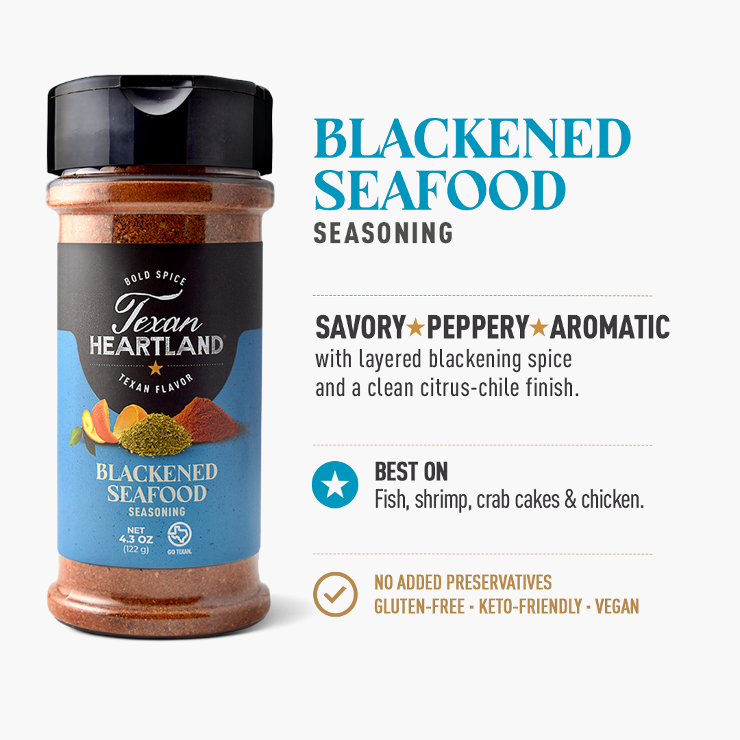 Blackened Seafood Seasoning flavor, best uses and product claims