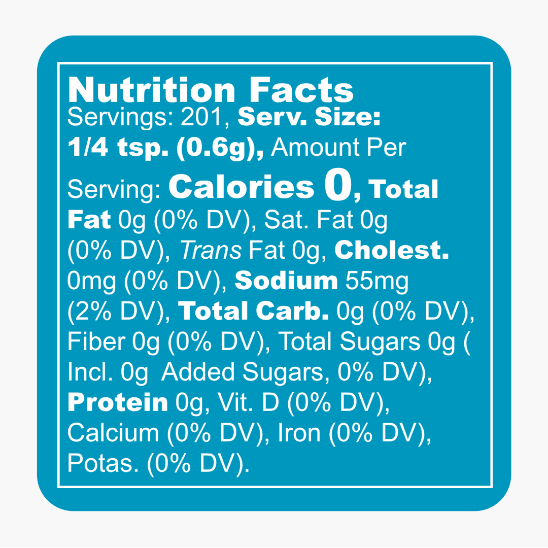 Blackened Seafood Seasoning Nutrition Facts