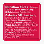 Cinnamon Raspberry Habanero Hot Jam Nutrition Facts
