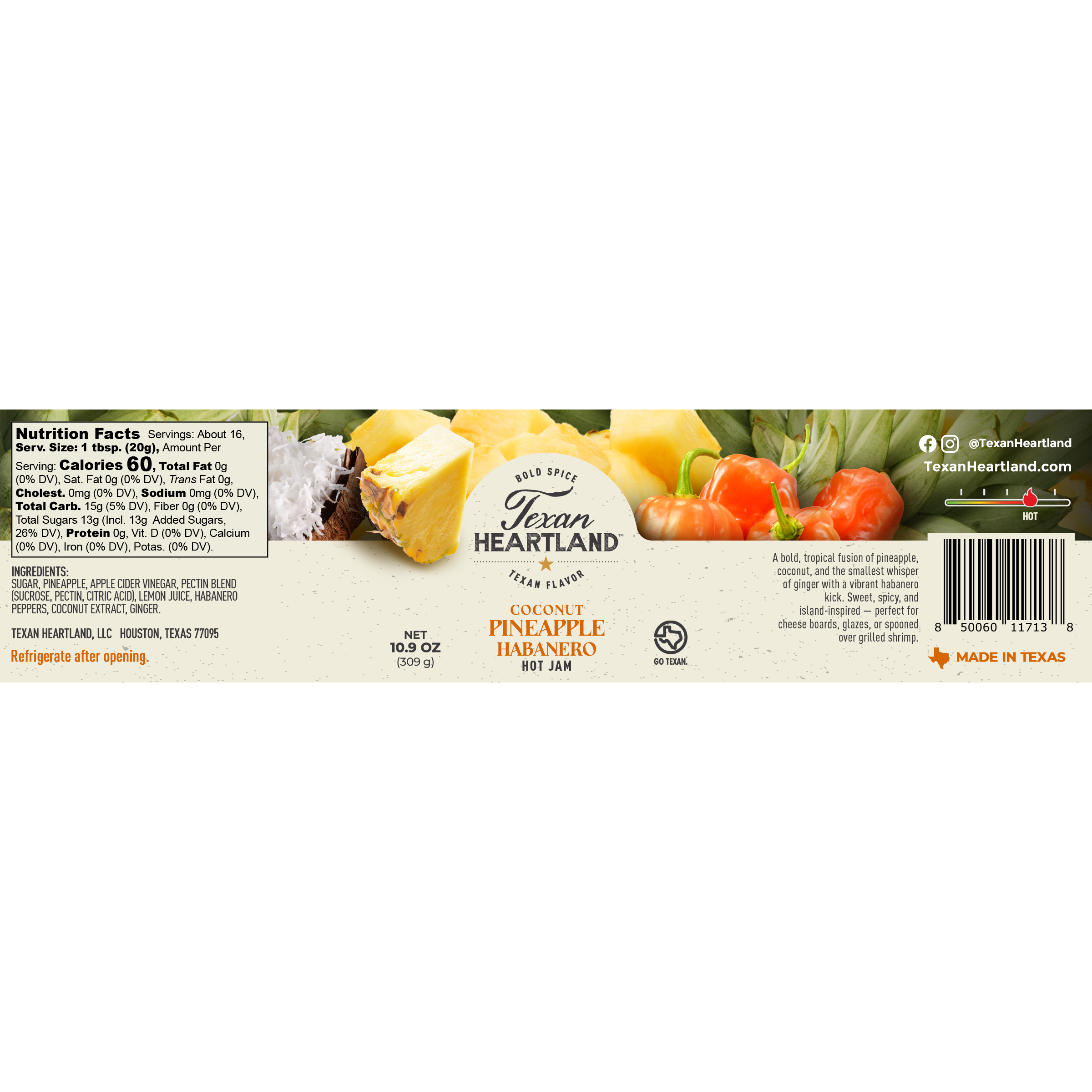 Coconut Pineapple Habanero Hot Jam