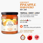 Coconut Pineapple Habanero Hot Jam flavor, heat level, best uses, claims and awards