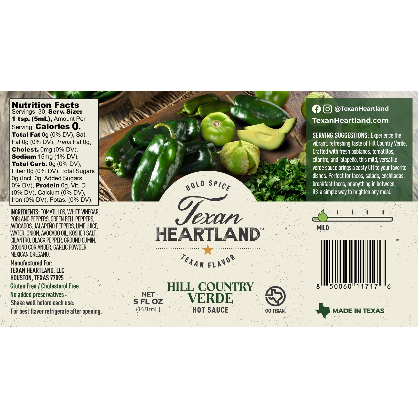 Hill Country Verde Hot Sauce