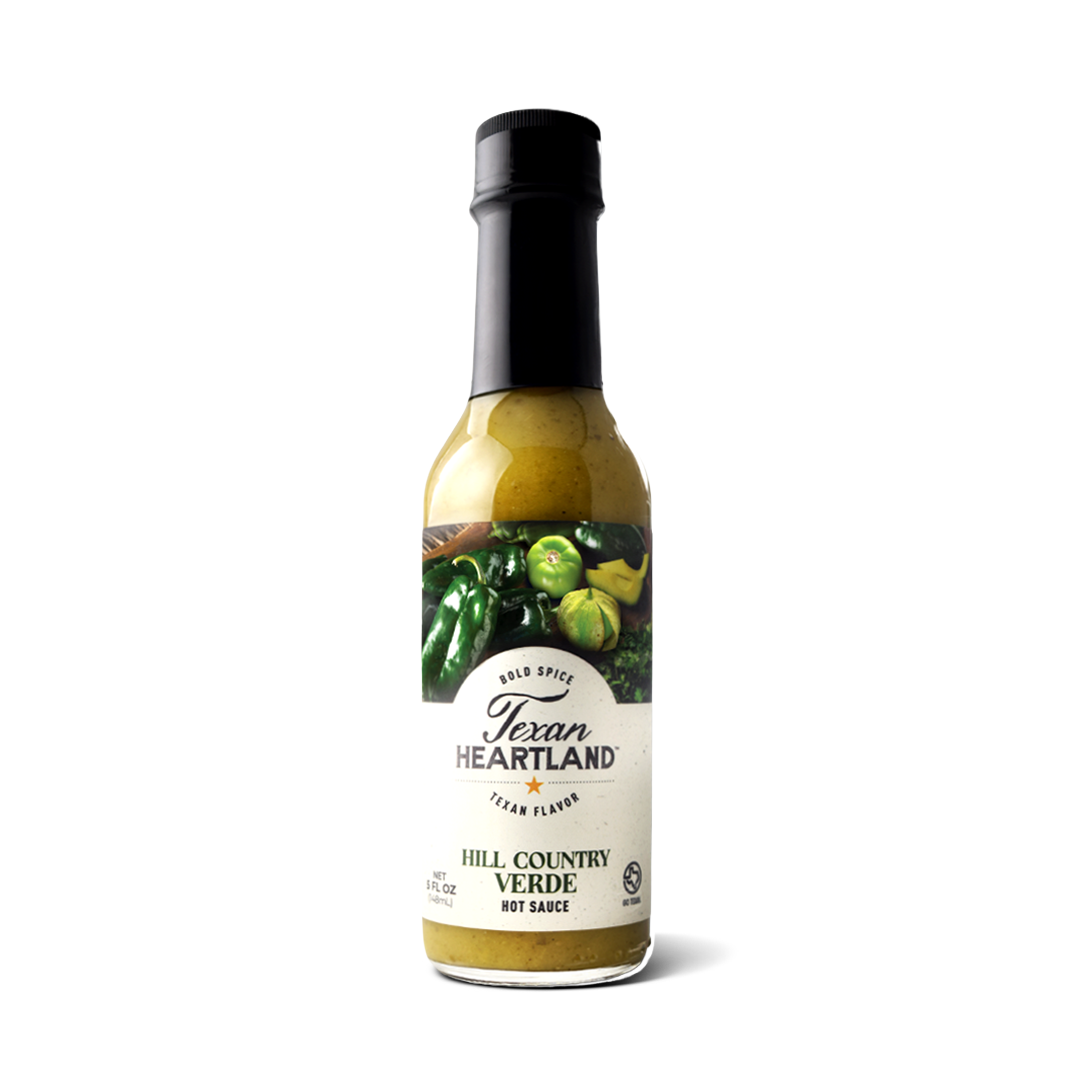 Hill Country Verde mild green hot sauce bottle