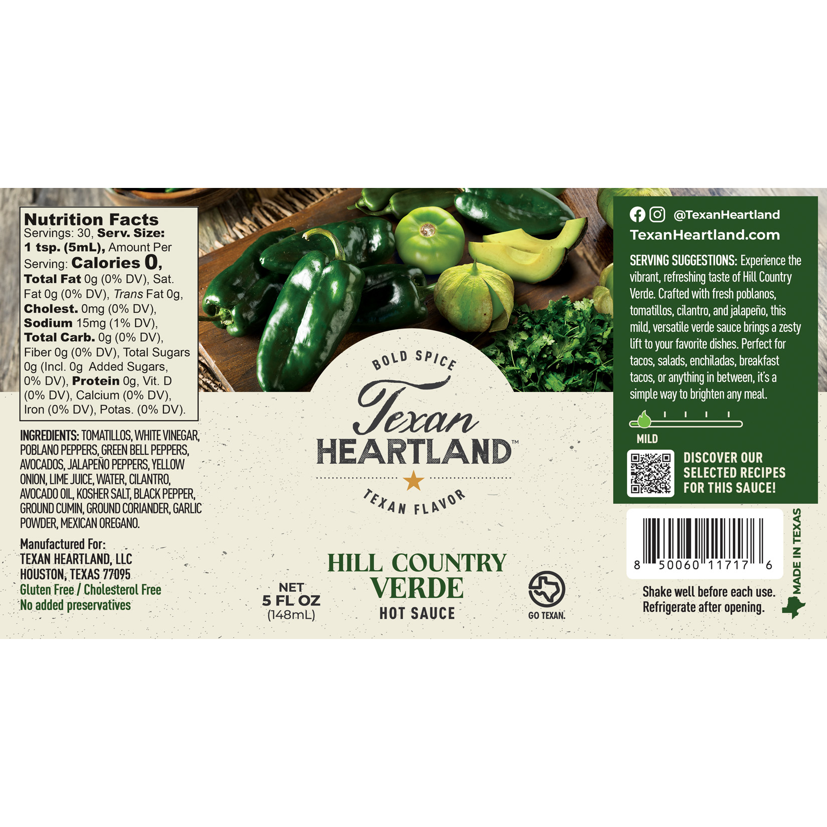 Hill Country Verde Hot Sauce