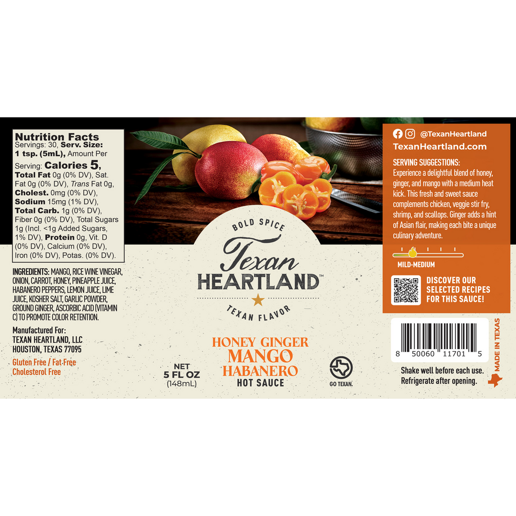 Honey Ginger Mango Habanero Hot Sauce