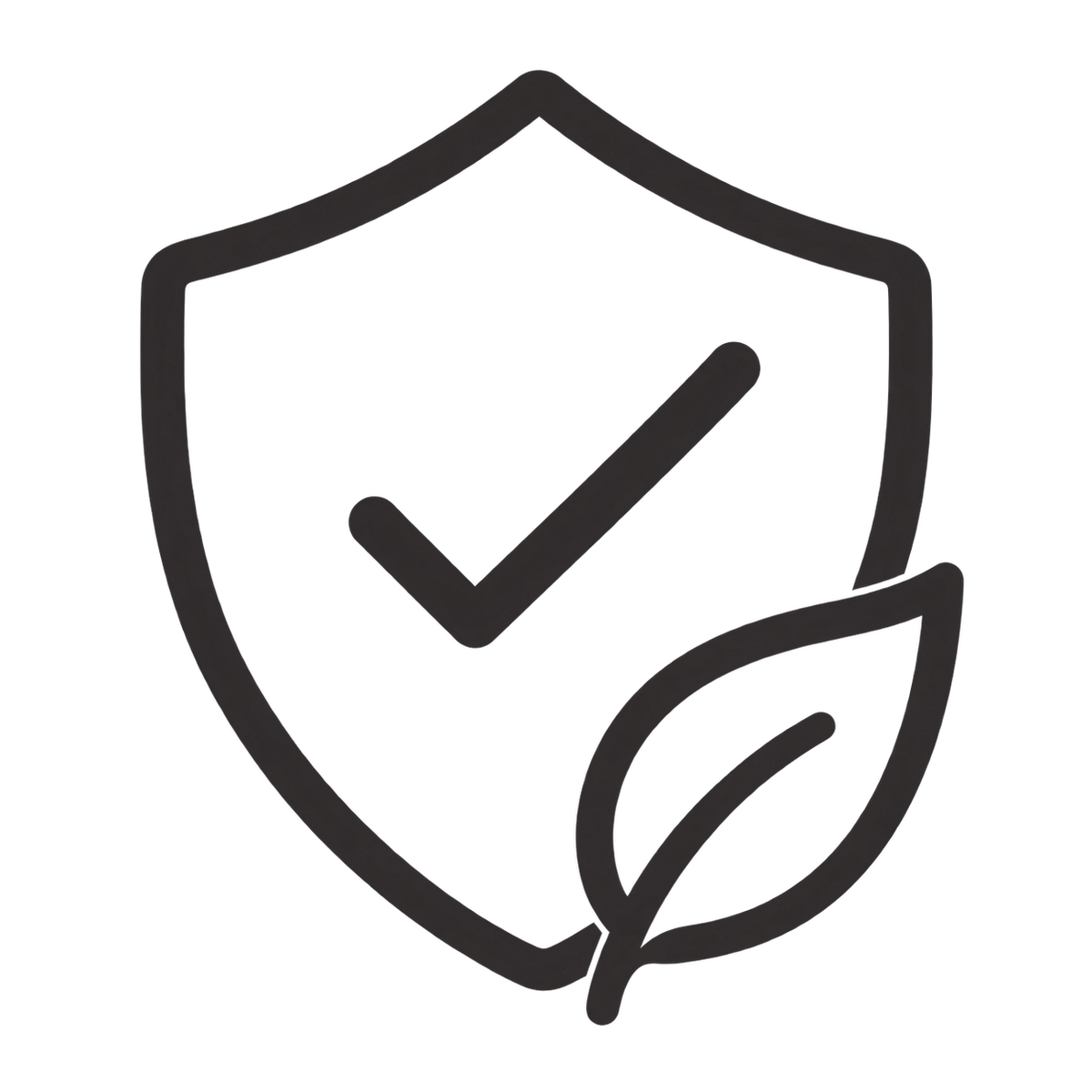 Shield and leaf icon representing no artificial preservatives