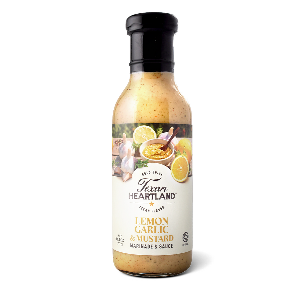 Lemon Garlic & Mustard marinade and sauce bottle