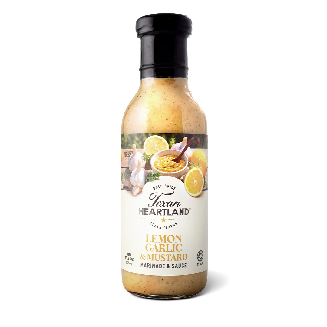 Lemon Garlic & Mustard marinade and sauce bottle