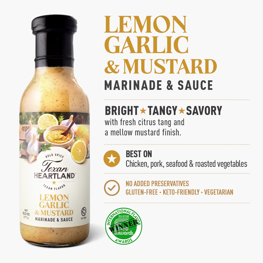 Lemon Garlic & Mustard marinade flavor, best uses, claims and award