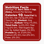 Lone Star Reserve hot sauce Nutrition Facts