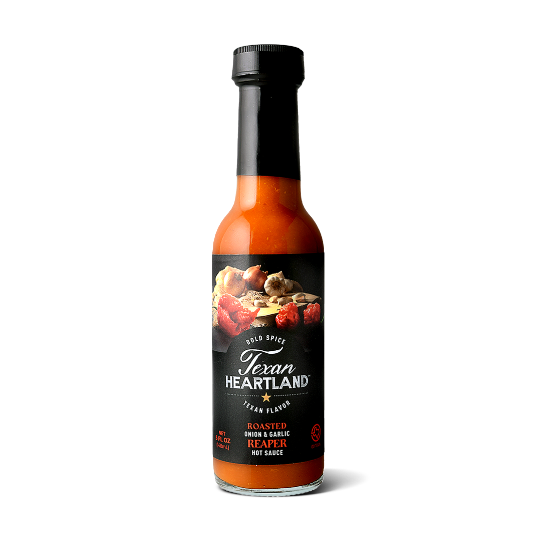 Roasted Onion & Garlic Carolina Reaper hot sauce bottle