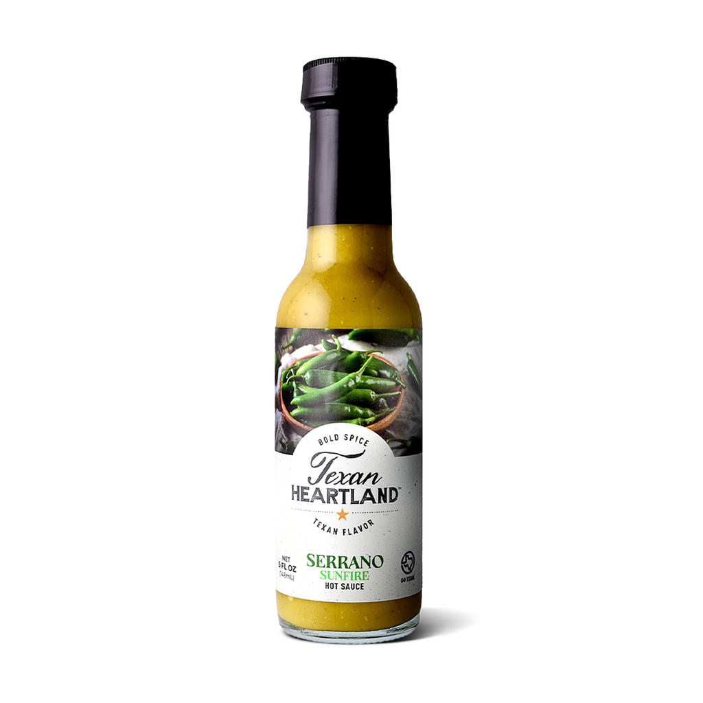 Serrano Sunfire serrano hot sauce bottle