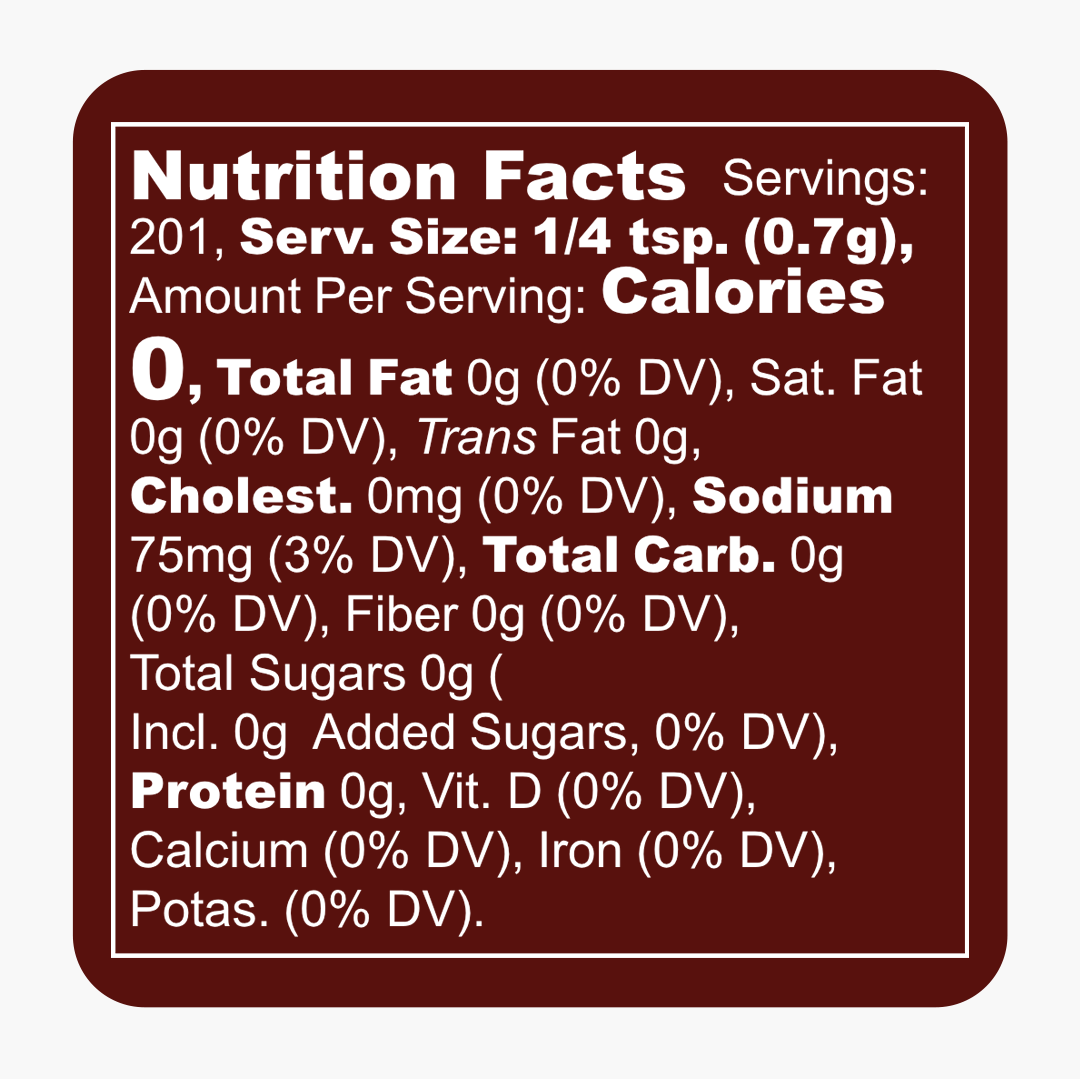 Smokehouse Beef & Steak Seasoning Nutrition Facts