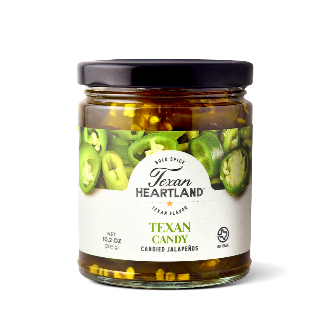 Texan Candy Candied Jalapeños jar