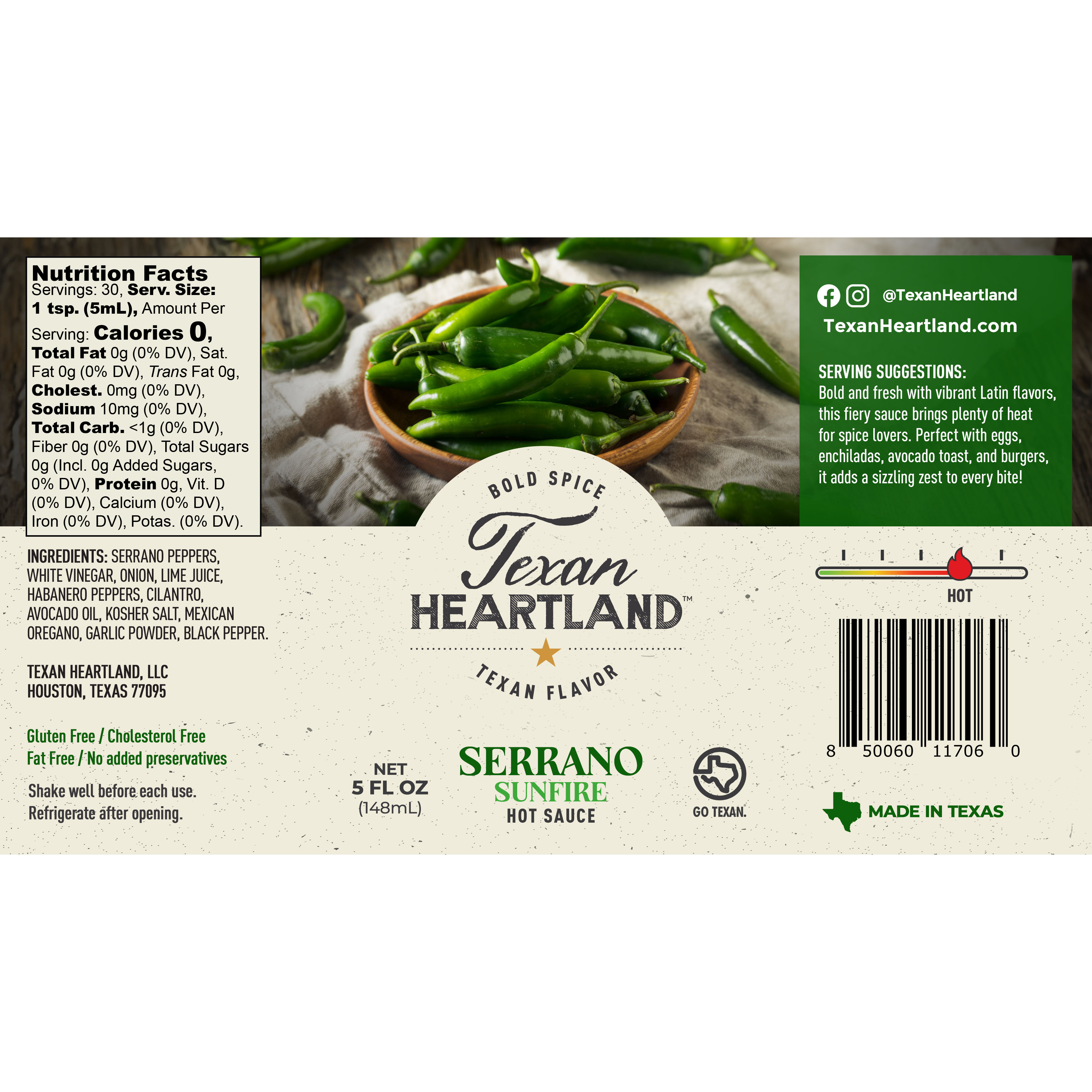 Serrano Sunfire Hot Sauce