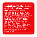 Vanilla Strawberry Jalapeño Jam Nutrition Facts